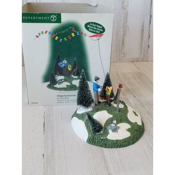 Dept 56 53407 Go Fly A Kite AS IS village accessory xmas - Picture 1 of 7